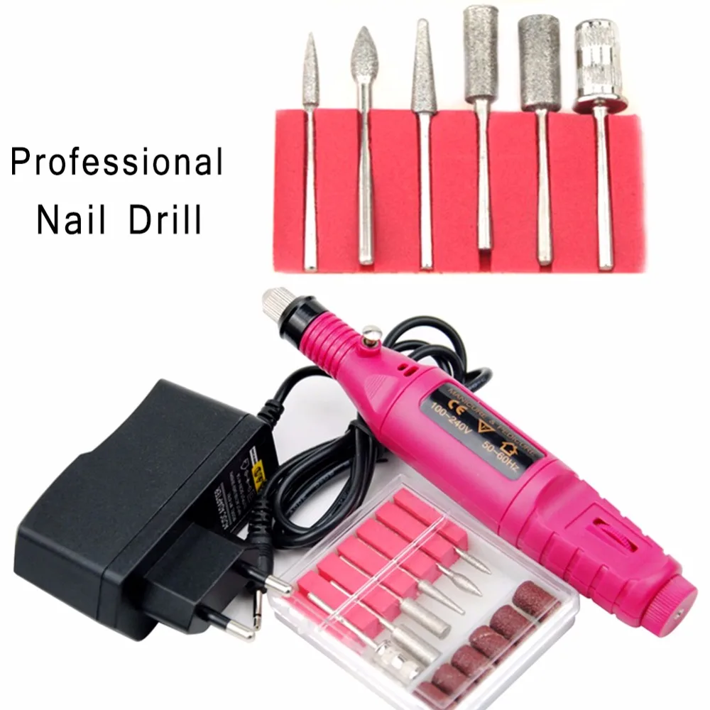 

1 Set Professional Electric Nail Drill Machine Manicure Machine Pedicure Drill Set Ceramic Nail File Nail Drill Equipment Tools