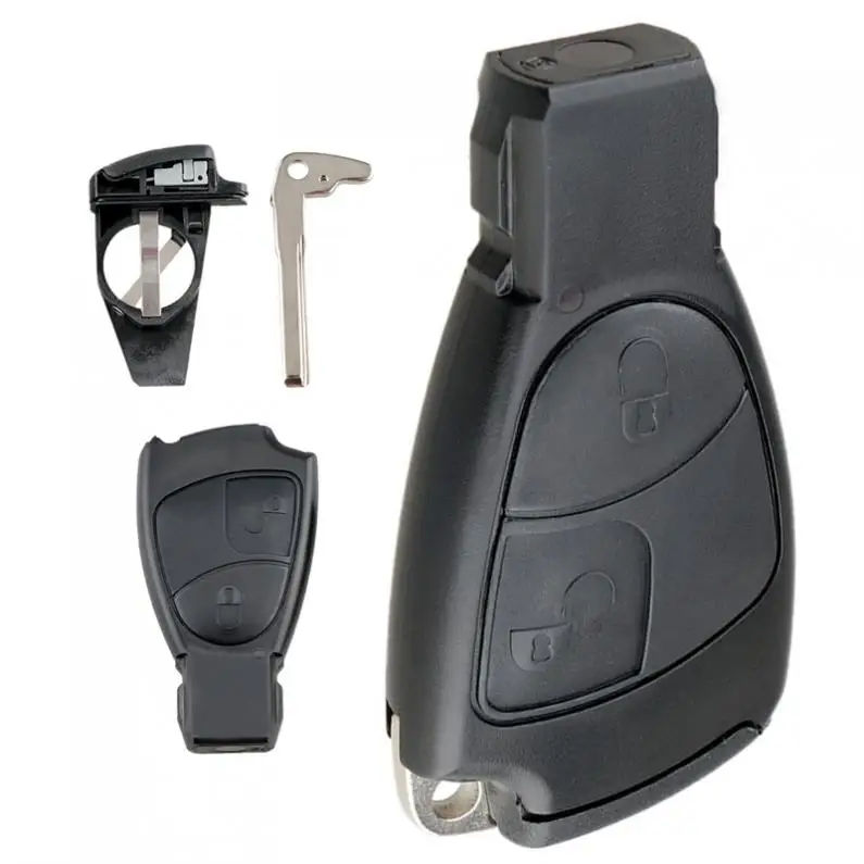 Чехол-брелок для автомобильного ключа, сменный чехол-накладка с пультом дистанционного управления и держателем аккумулятора для Mercedes BenzC E ML Class Sprinter