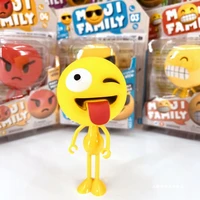 12cm mojis family expression kawaii cute lovy joky mady loly doll gifts toy model anime figures collect ornaments