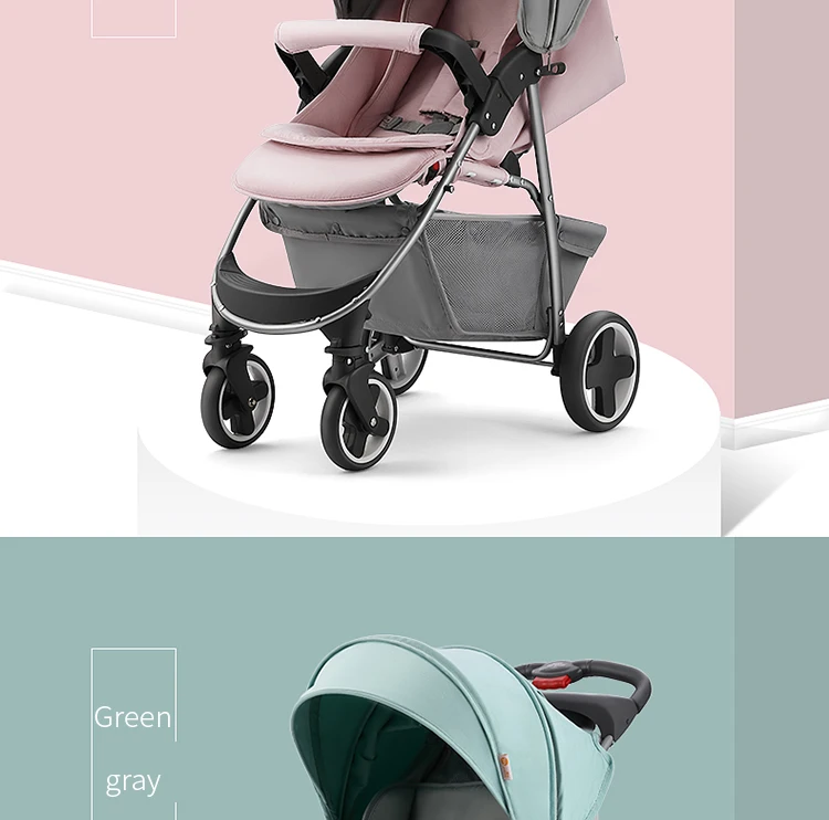 Baby stroller children's lightweight folding umbrella car newborn can sit reclining baby portable shock absorber trolley