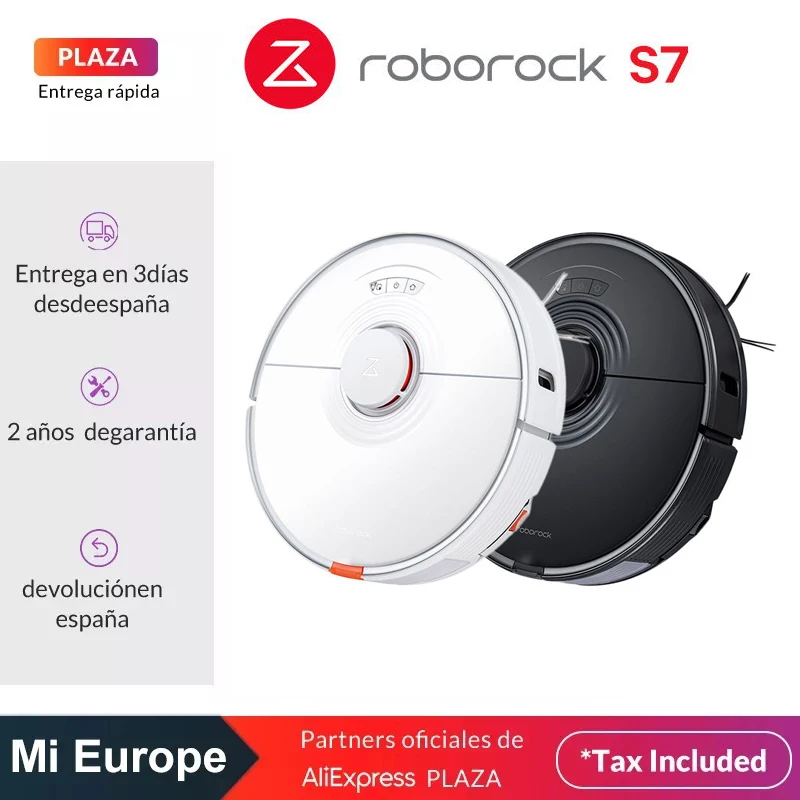 Roborock S7 Vacuum Cleaner Robot For Home Laser Navigation sonic Vacuums Wet Dry Auto Mopping Sweeping Dust 0.5L Box | Бытовая техника