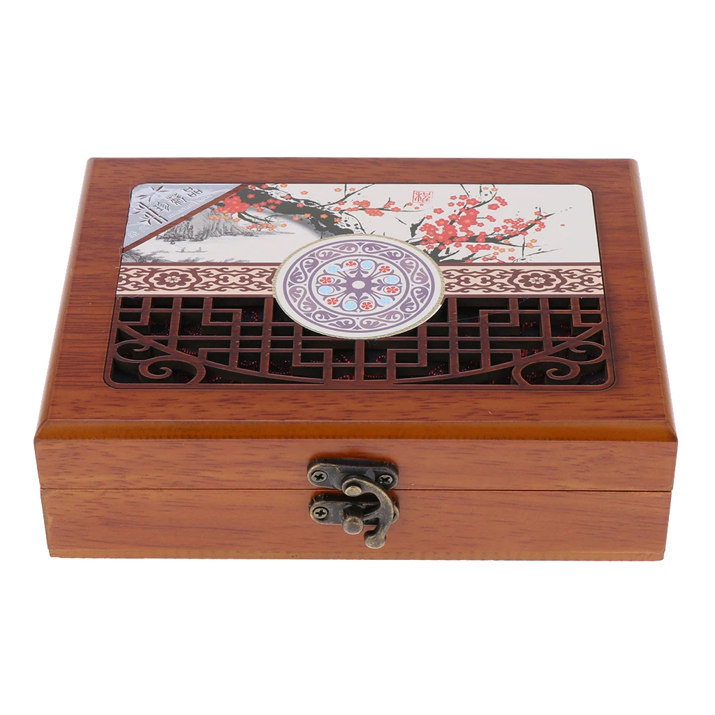 Массивная деревянная шкатулка чехол для Earringss Цепочки и ожерелья хранения