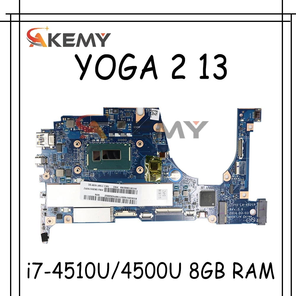 Прозрачная защита для экрана Lenovo YOGA 2 13 Материнская плата ноутбука LA A921P с i7 4510U/4500U
