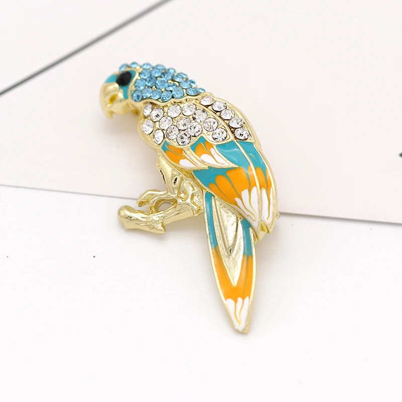 ALLYES милые эмалевые красочные броши в виде попугая для женщин Модный дизайн брошь