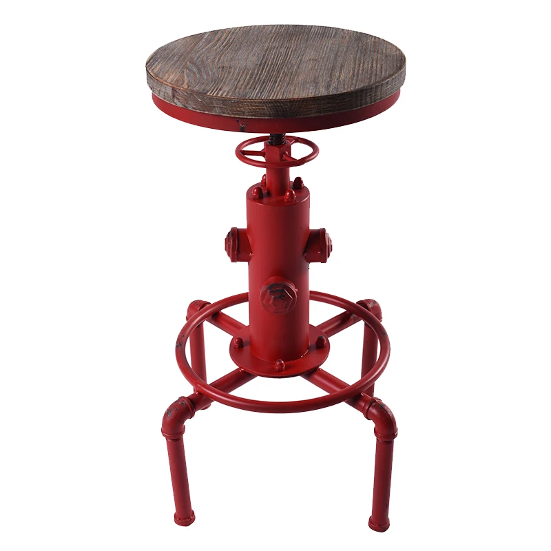 

Барные стулья, старинное ремесло, металлический промышленный барный стул, стол с регулируемой высотой, поворотный, из сосны, для кухни, стол...