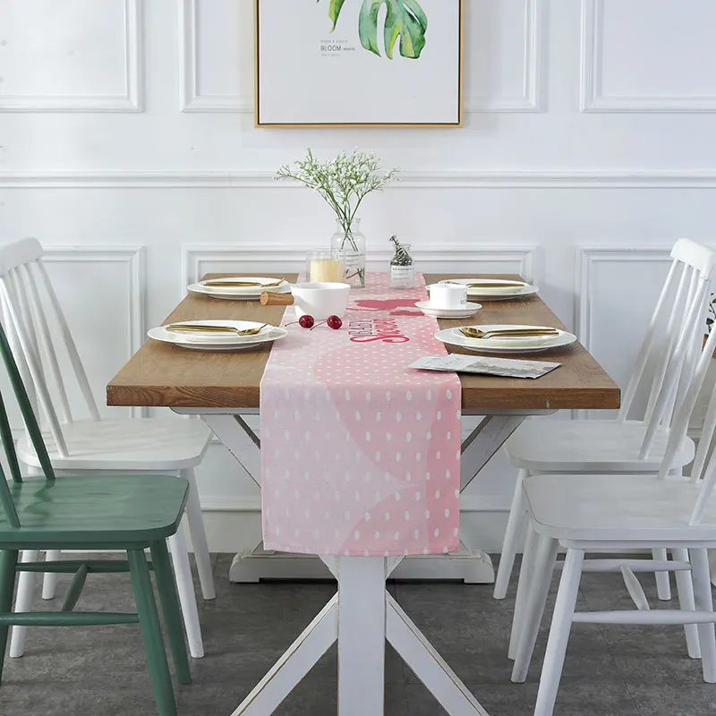 

DEFU table runner fashion simple Modern table cloth waterproof linen Wedding Non-slip Pads Placemat Party Home hotel textile