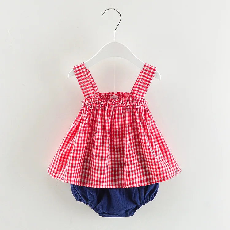 Новинка Одежда для новорожденных девочек платье без рукавов + трусы комплект