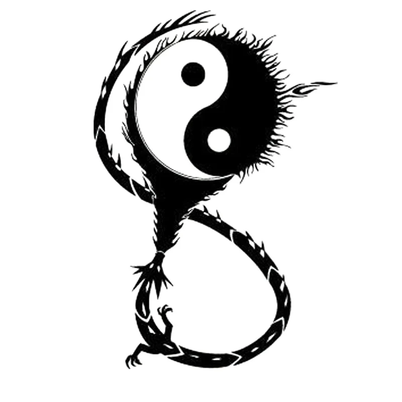 Автомобильная наклейка классический китайский дракон Инь и Ян в форме