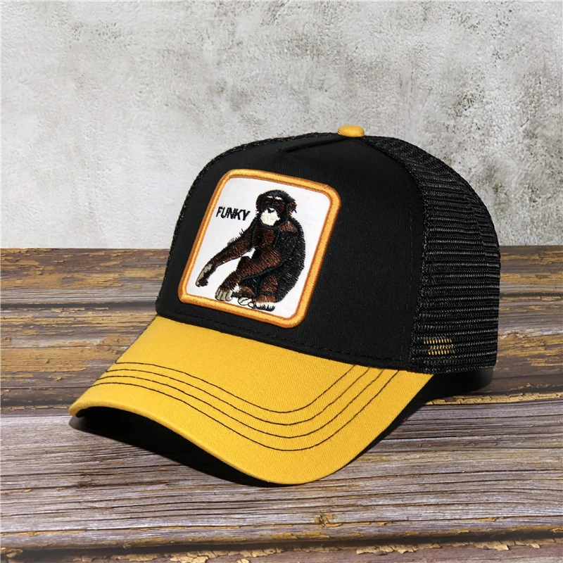 

NEW Baseball Cap Animal Gorilla Freedom Eagle Embroidery Anime Cute Embroidery Nylon Cotton Polyester Mesh Men's baseball hat