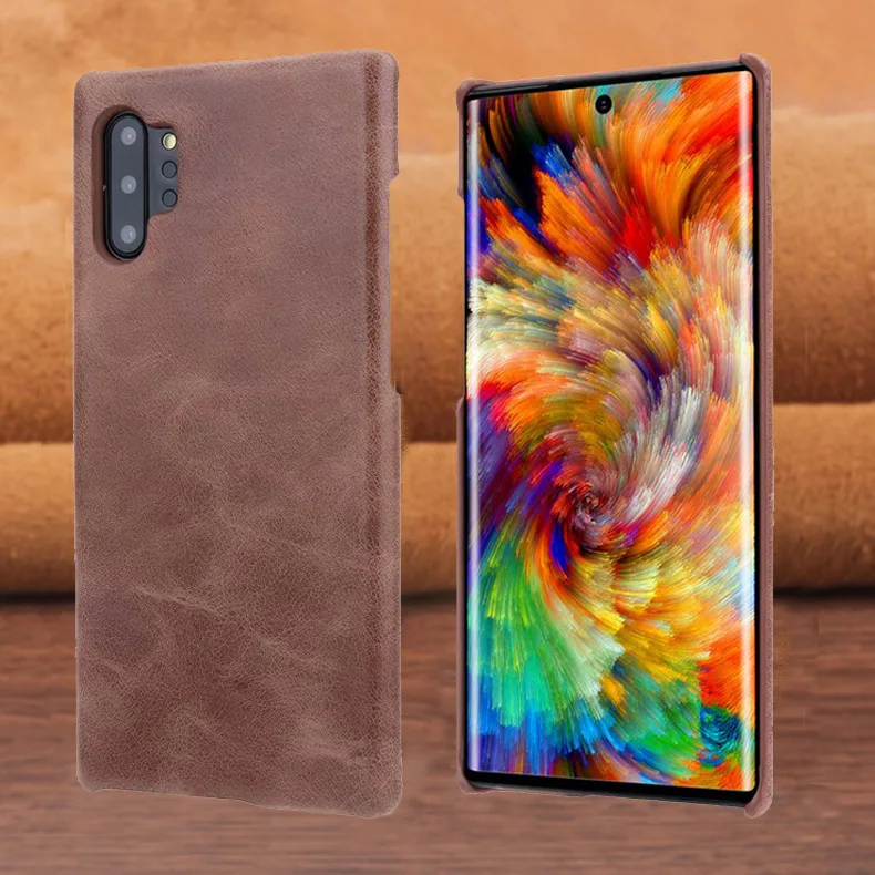 Note10+ ретро матовый чехол из натуральной кожи для телефона samsung Galaxy Note 10 9 S10 S9 Plus Note10 Простой деловой чехол