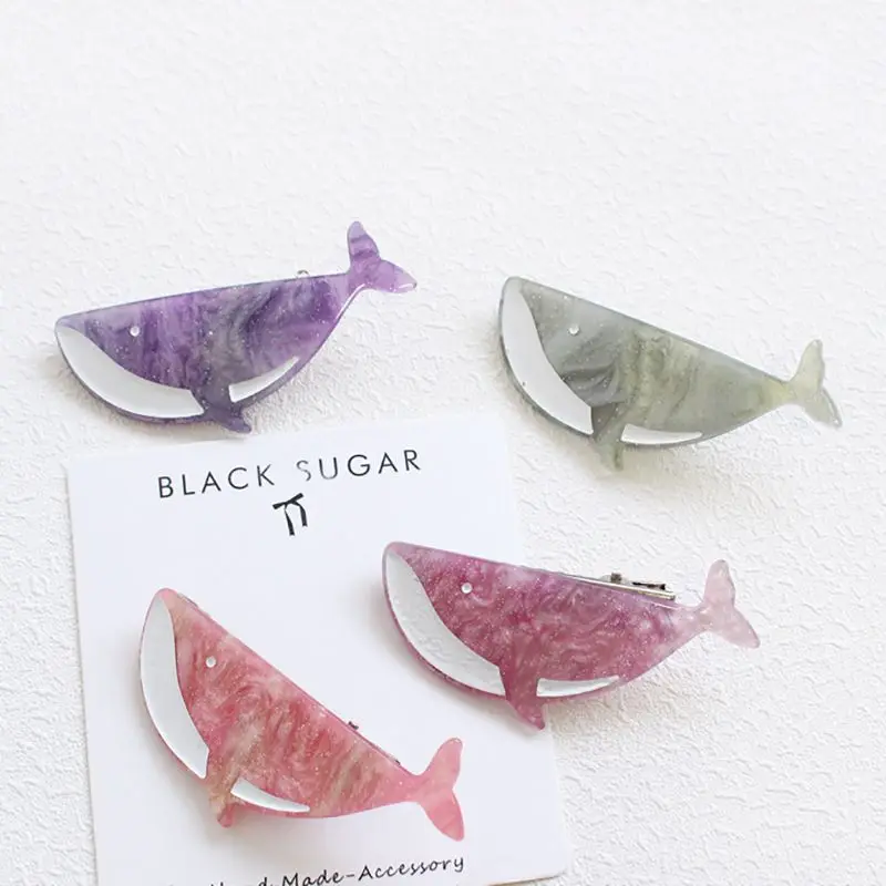 Женские заколки для волос с мультяшным Китом 1 шт. милые в Корейском стиле