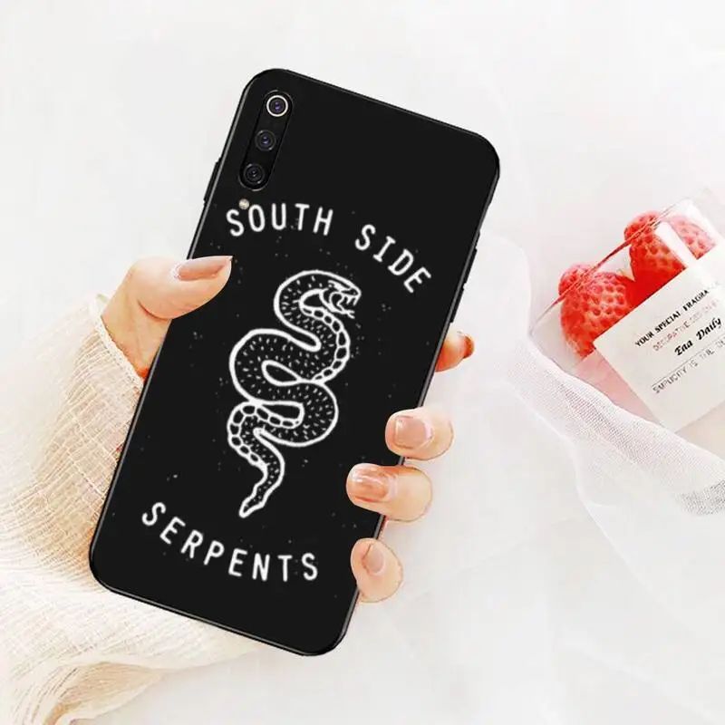 Чехол для телефона HPCHCJHM South Side Snake черный мягкий чехол Xiaomi Mi10 10Pro 10 lite Mi9 9SE 8SE Pocophone F1