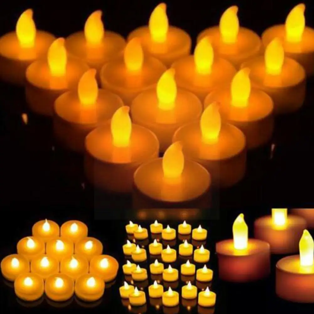 

Flameless LED Candles Flickering Candle Battery Operated Flickering Tea Home Simulation Flashing Light Flame F2F9