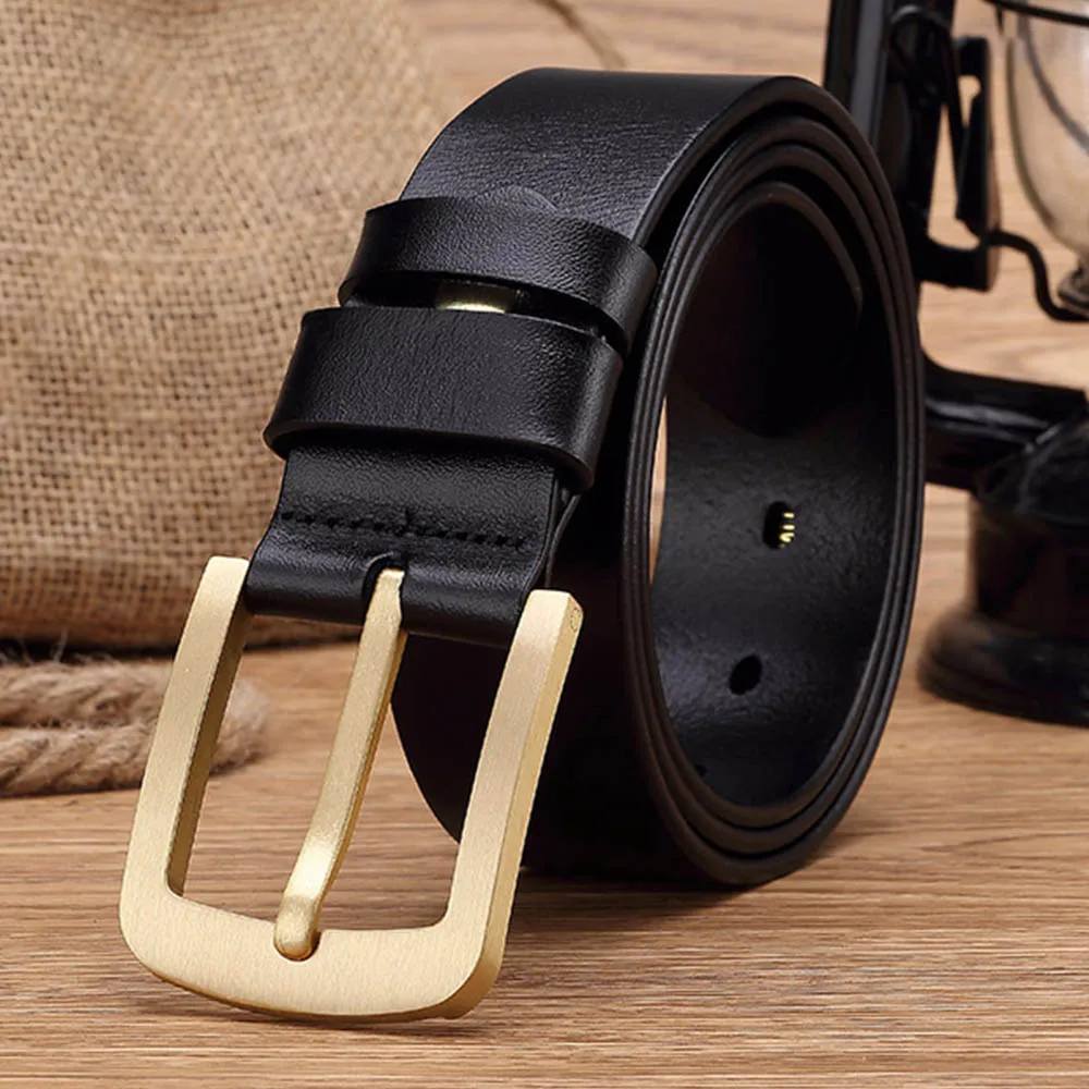 Мужской повседневный ремень высокого качества из натуральной кожи мужской