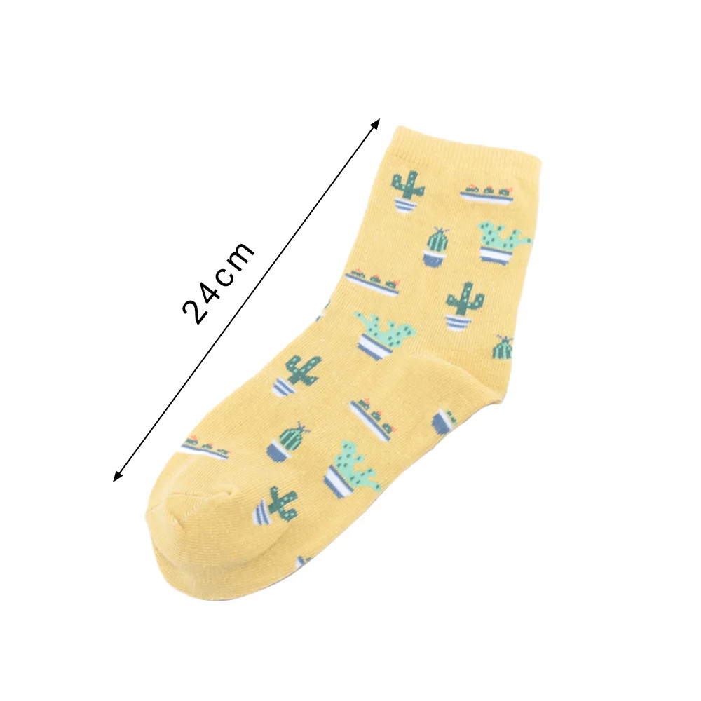Женские носки с кактусами 1 пара удобные хлопковые для девочек| |