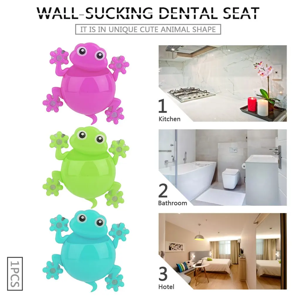 Домашнее животное геккон настенный силиконовый контейнер для зубной щетки