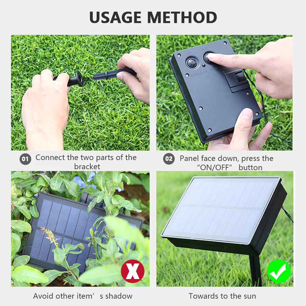 Затемняемый 112 м 100 светодиодов Открытый Солнечный струнный светильник s Фея