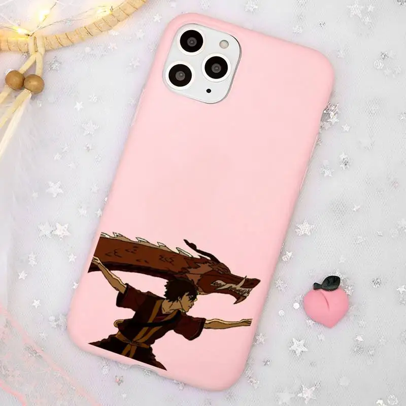 

Avatar the Last Airbender Phone Case Candy Color Pink for iPhone 11 pro XS MAX 8 7 6 6S Plus X 5S SE 2020 XR