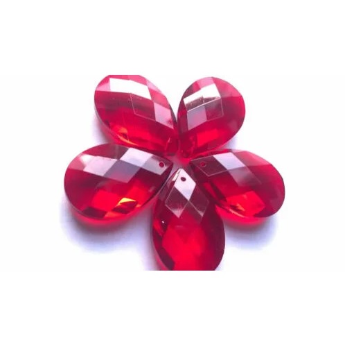 35 шт. красная Алмазная огранка 38 мм КАПЛЕВИДНАЯ люстра кристаллы призмы