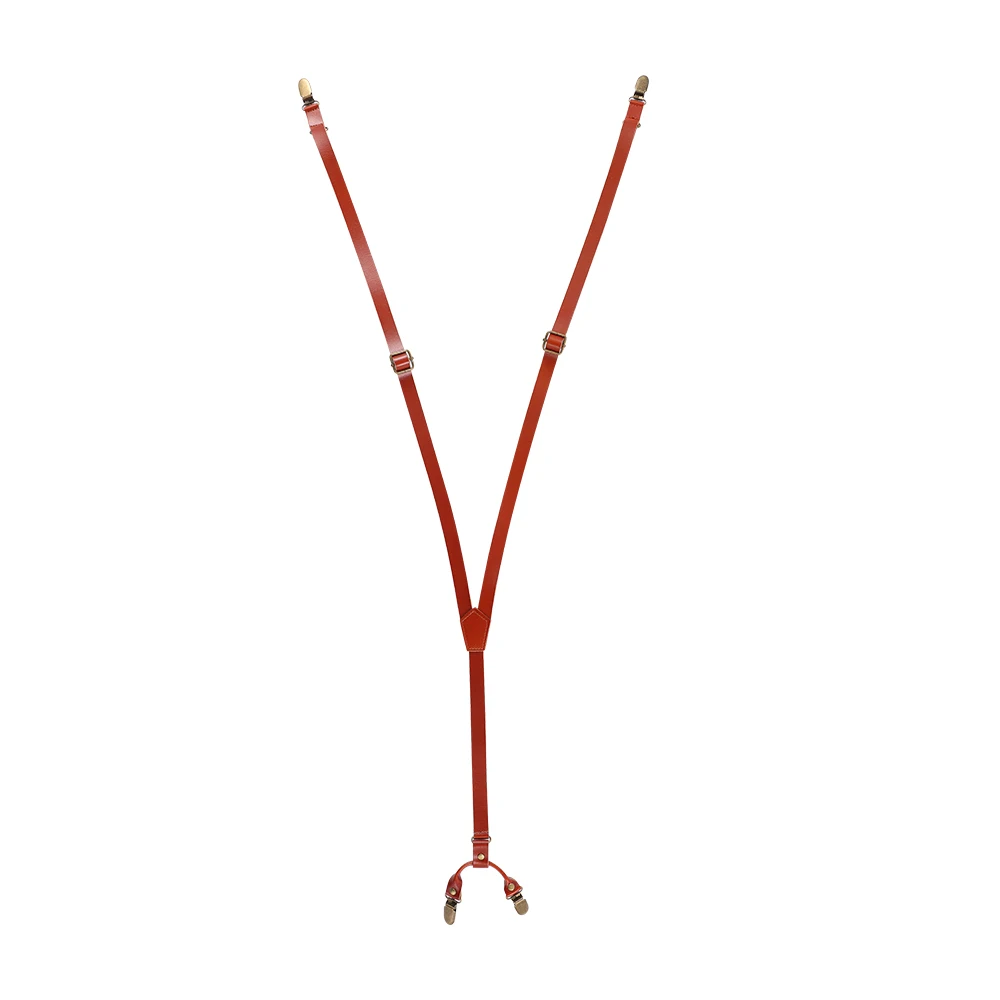 1 7 см модные кожаные подтяжки с 4 зажимами мужские в западном стиле для брюк|men