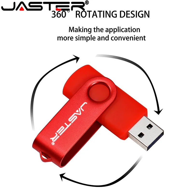 USB флеш-накопитель JASTER 2 0 256 гб 128 64 32 16 8 4 поворотный дизайн карта памяти флешка