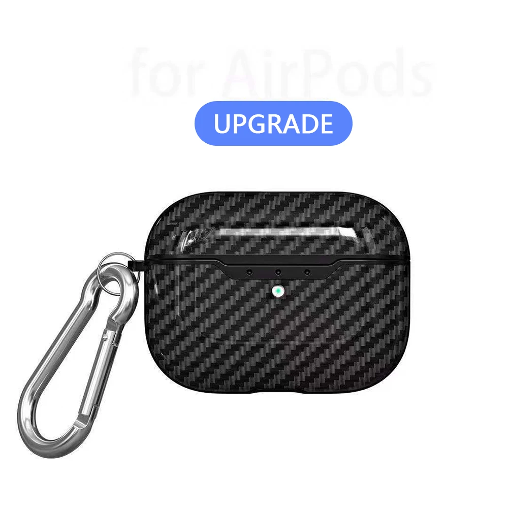 Чехол для AirPods Pro противоударный чехол из углеродного волокна с зернистой