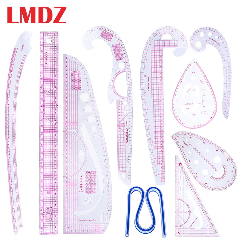 LMDZ 10 шт./компл. линейки с французскими кривыми узорами для рисования мерная