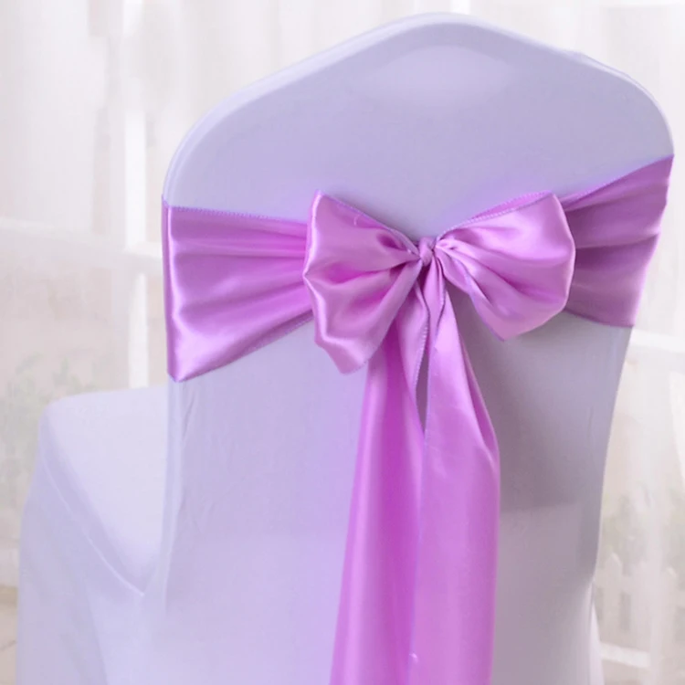 

WedFavor 50pcs Satin Chair Bow Sashes Wedding Chair Cover Ribbon Butterfly Ties For Party Event Hotel Banquet Decoration