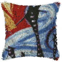 latch hook cartoon cushion kit pillow mat diy craft 42cm 42cm cross stitch crocheting cushion embroidery needlework