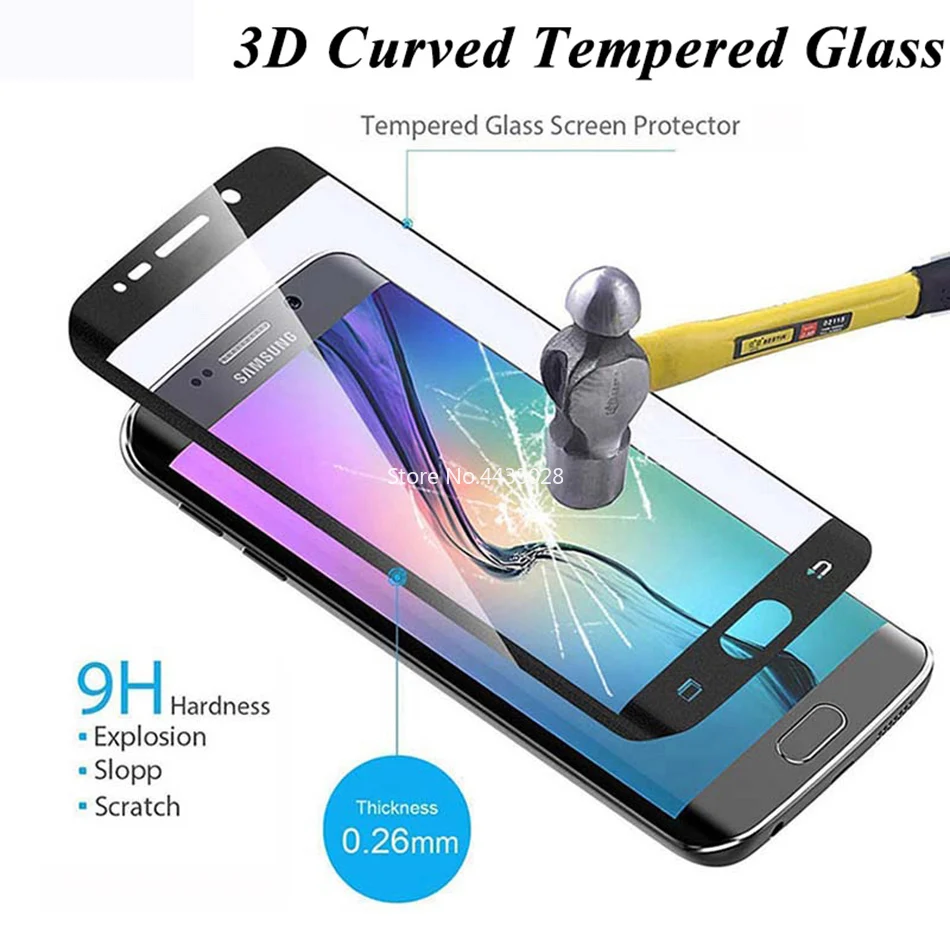 3d curved for samsung galaxy s7 edge full cover tempered glass screen protector for samsung s7edge s7 protective film glass free global shipping