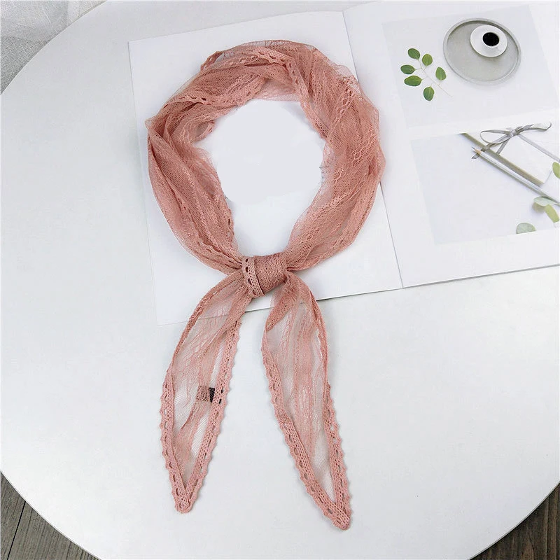 НОВЫЙ платок белый розовый кружевной шарф для женщин Женская стюардесса