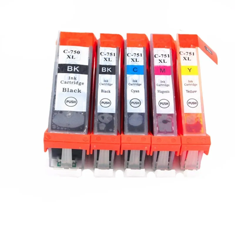 PGI 750 PGI750 PGI-750 PGI-750XL CLI-751 чернильный картридж для принтера Pixma IX-6770 MG 5470 5570 6370 6470 7170 |