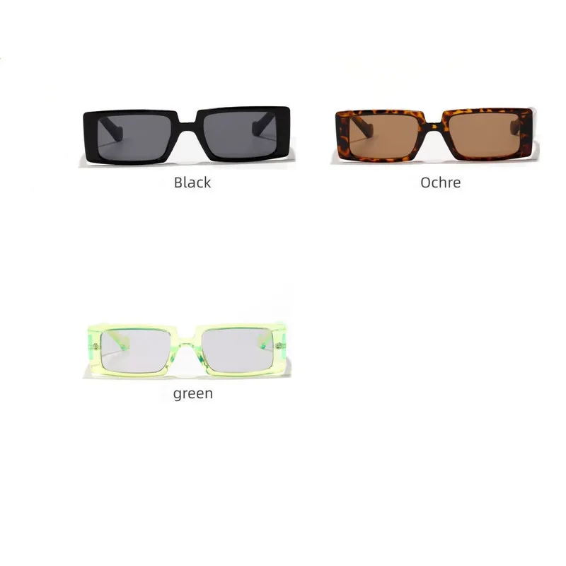 Солнцезащитные очки женские в прямоугольной оправе винтажные широкие солнечные