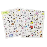 15packslot cute love cat series multifunctional pvc sticker set diary sticker scrapbook decoration stationery stickers