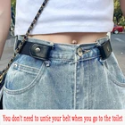 Японский южнокорейский Wuhen женский ремень для отдыха деловой кампус модный тренд холщовый Эластичный регулируемый ремень для ленивых женщин