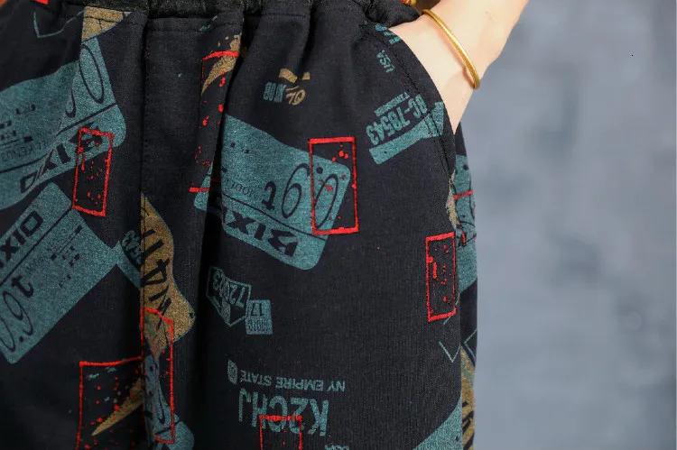 Max LuLu модные корейские женские осенние панк уличные женские эластичные брюки с принтом повседневные женские шаровары большого размера