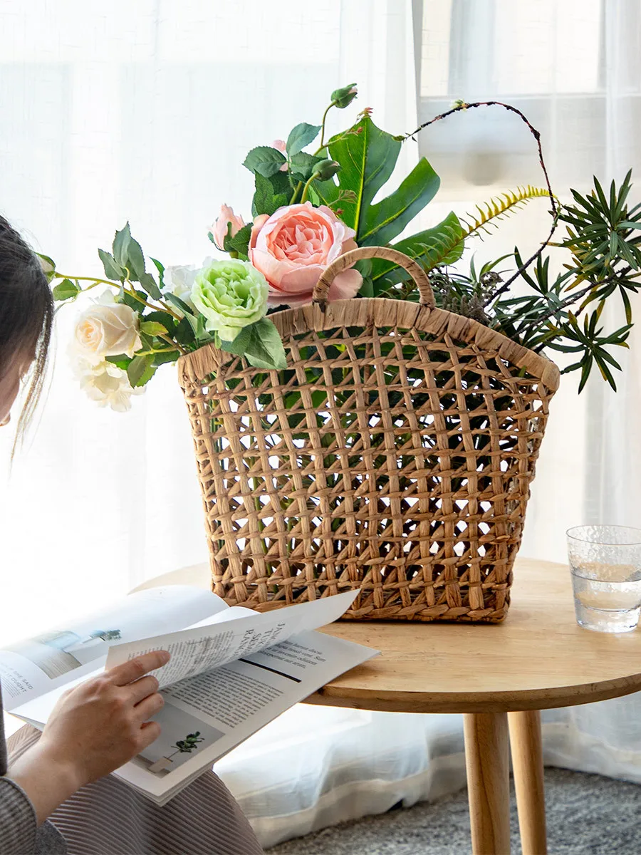 Плетеные товары из ротанга корзина для журнал аксессуары газет мелочи корзины