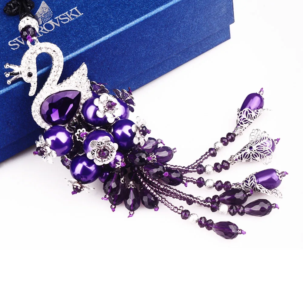 Подвеска для автомобиля Хрустальные лепестки лебедя подвески авто зеркало