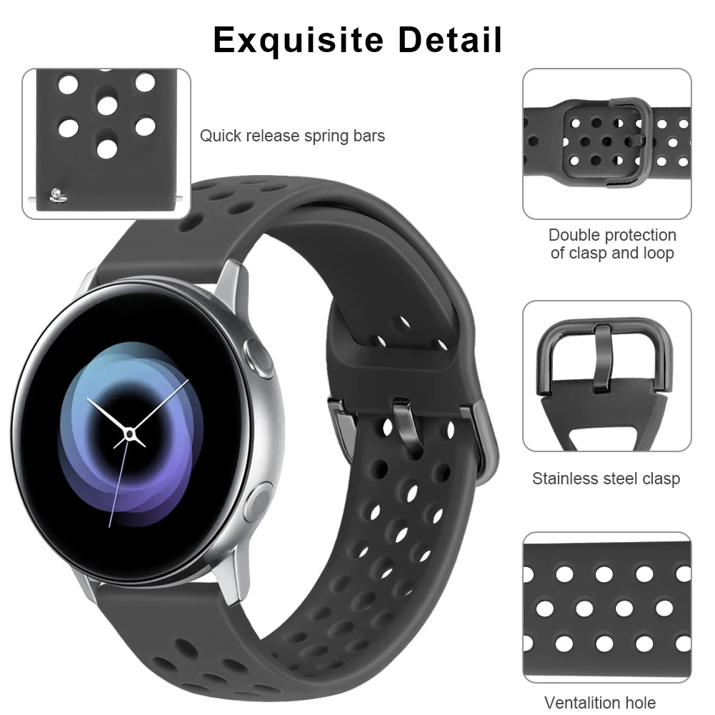 Для samsung gear S3 Frontier, Классический ремешок для часов 22 мм силиконовый спортивный сменный мужской t men wo мужской браслет ремешок для Amazfit Bip 20 мм