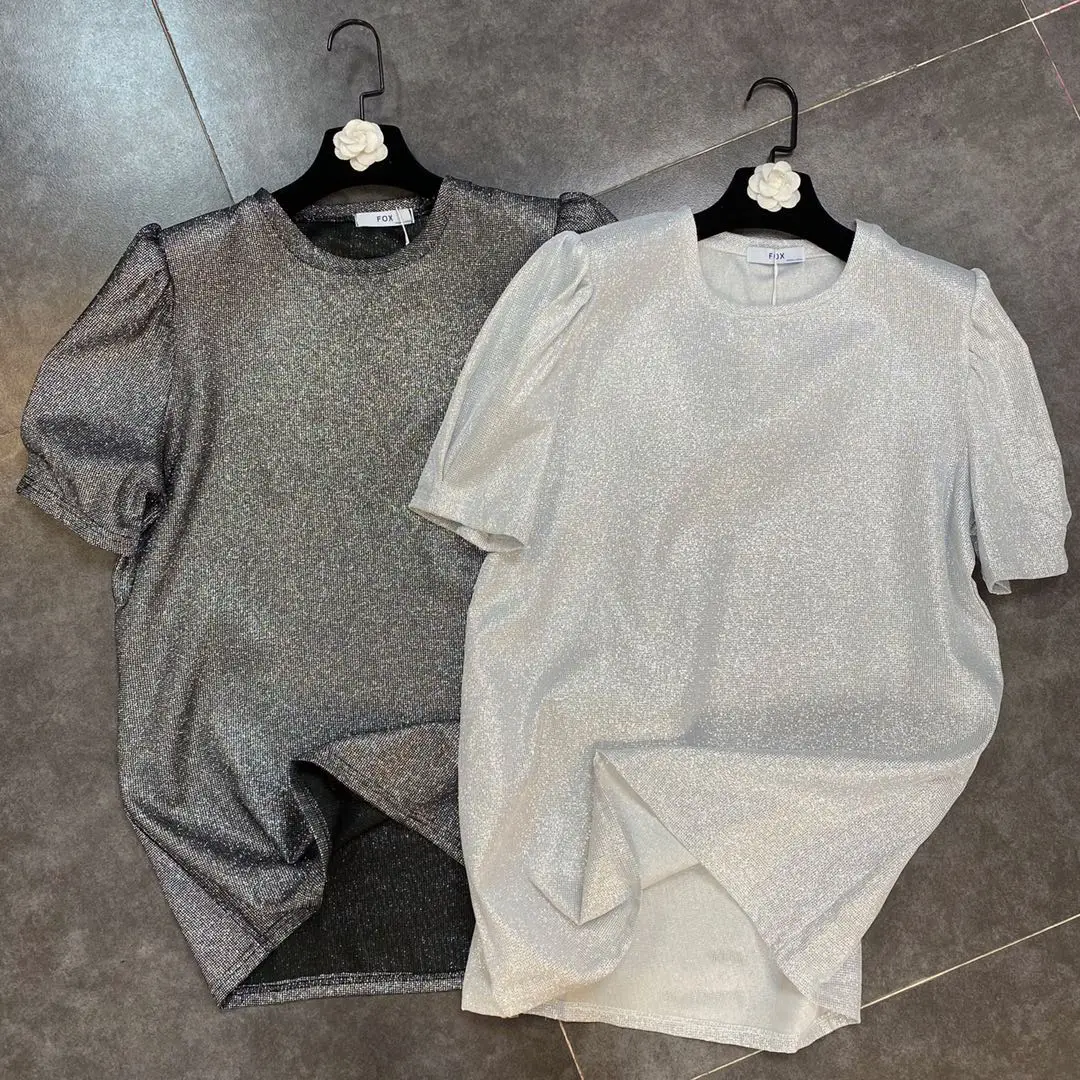 

ZCSMLL Round Neck Bubble Sleeveswomen T-shirt Fashionable Streetwear Style Mid-length Women T Shirts 2021 Spring Summer Top