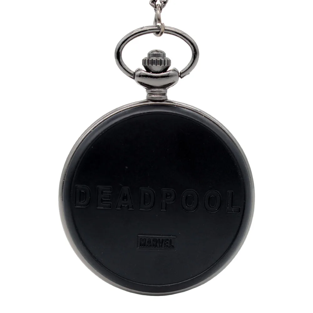 Модные кварцевые карманные часы с черным пауком и дэдпулом анимационные