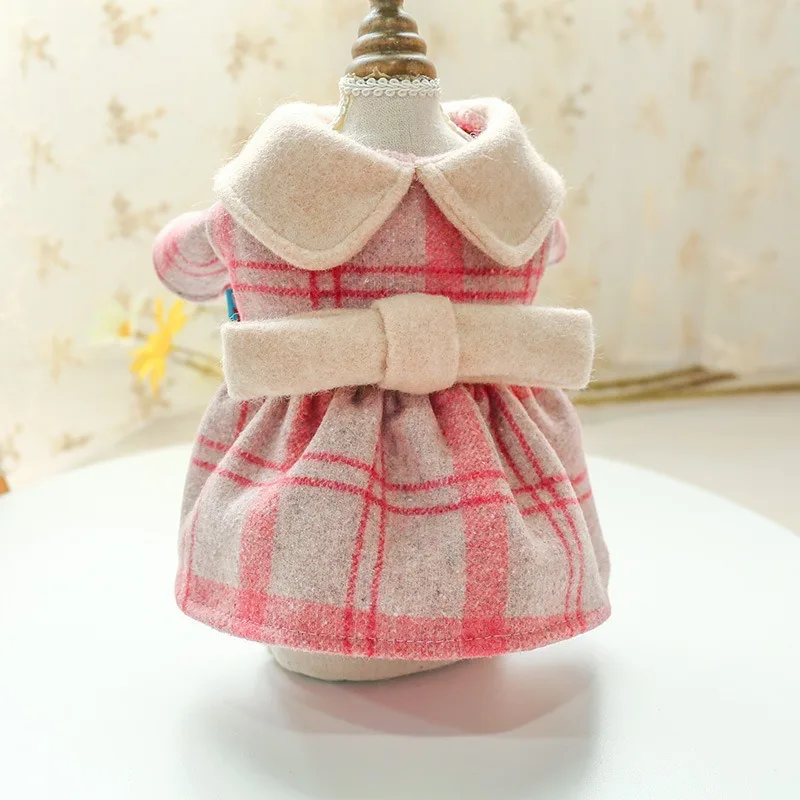 

Dog Clothes Winter Clothes Pet Supplies Clothing Plaid Puppy Woolen Skirt Cat Spring and Autumn Dog Clothes for Medium Dogs