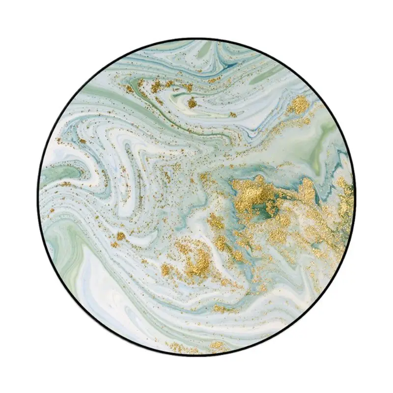 Новинка круглые ковры для гостиной скандинавский абстрактный зеленый ковер