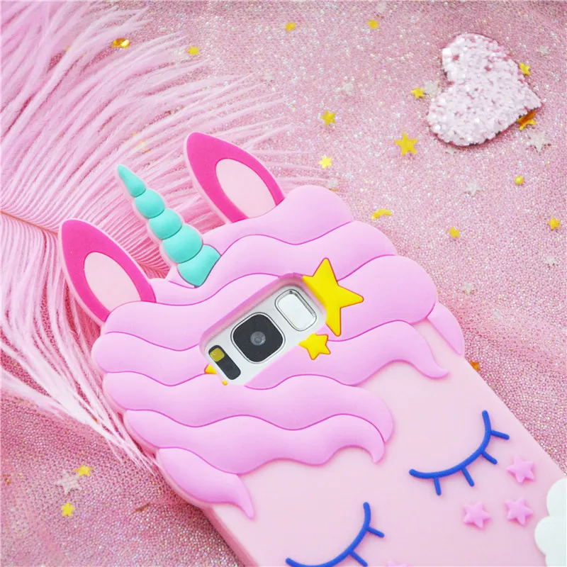 3d unicorn case for samsung galaxy s10 s9 s8 plus s7 s6 note 8 9 a20 a40 a30s a50s m10s a6 a7 a8 a9 j4 j6 j8 plus j2 j5 j7 prime free global shipping
