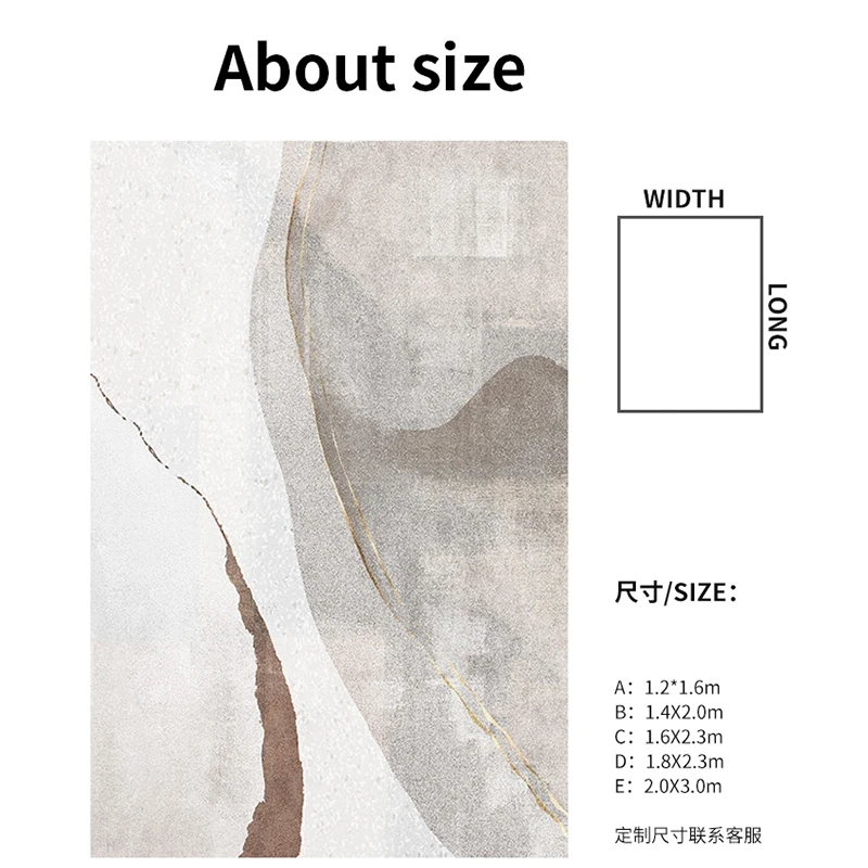 Скандинавские художественные ковры для гостиной минималистичный моющийся ковер