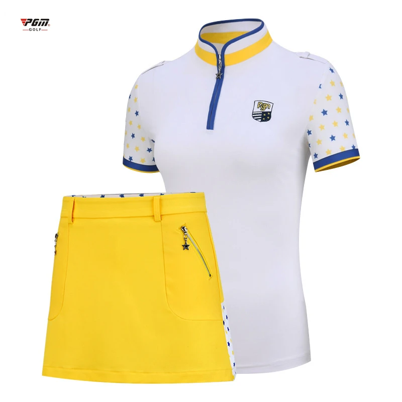 Отправьте пояс! Женский костюм из футболки с коротким рукавом и юбки | Спорт