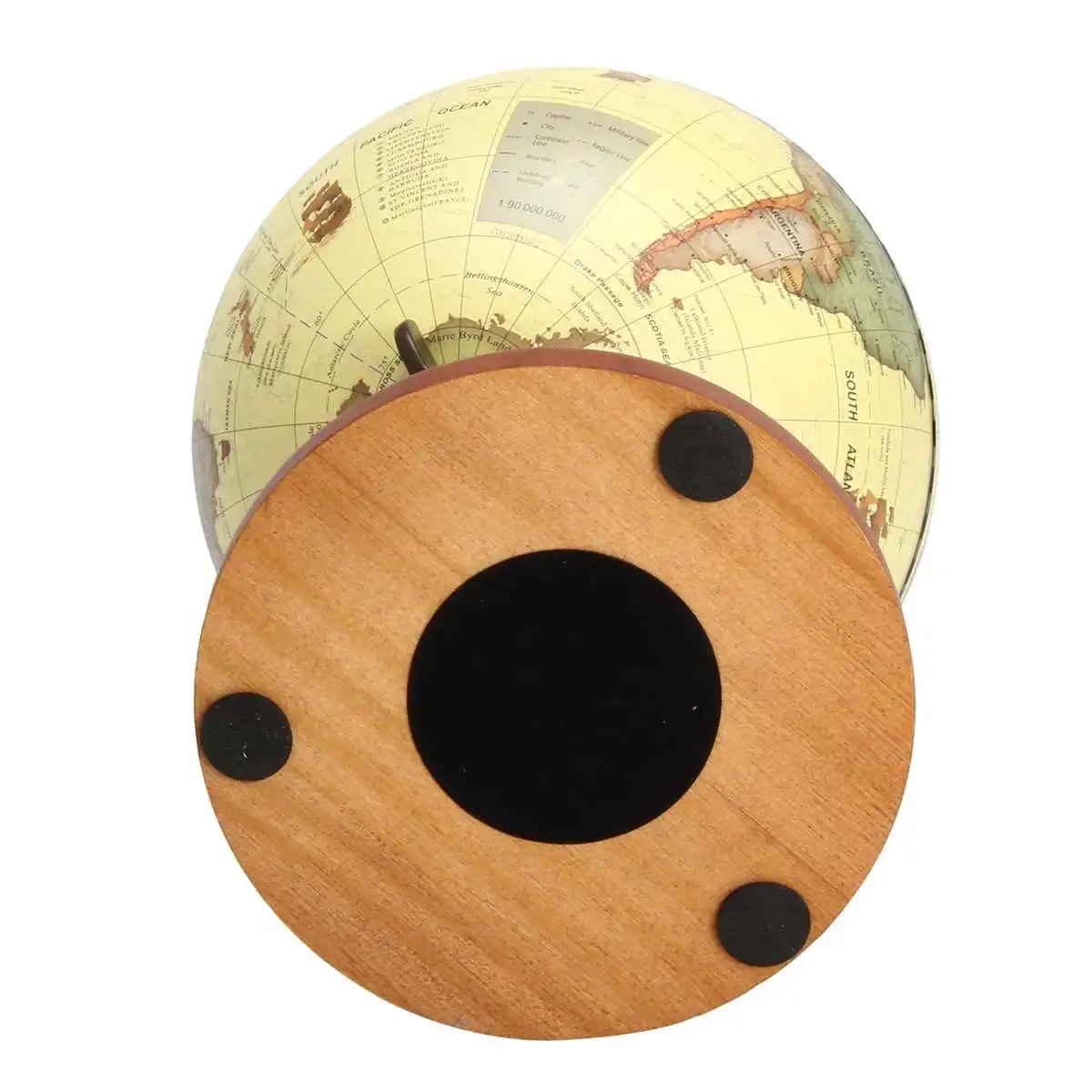 

Earth Globe 5.5" Vintage Wooden Ornaments World Globe Constellation Map