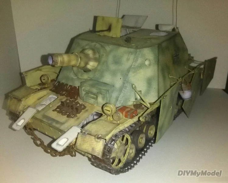 DIYMyModeI GPM + 248 sturmpanzer IV, manualidades DIY, KIT de modelismo de papel, rompecabezas de juguete hechos a mano, regalo, utillaje de pel&iacute;cula-1