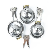3sizes prison bird 304 stainless steel male chastity device super small short cock cage with stealth lock ring toy