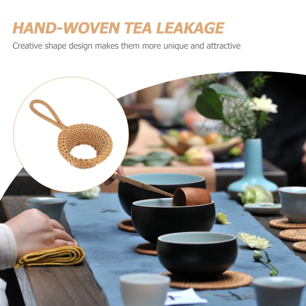

1pc Hand-woven Tea Strainer Rattan Tea Filter Home Tea Ceremony Accessory